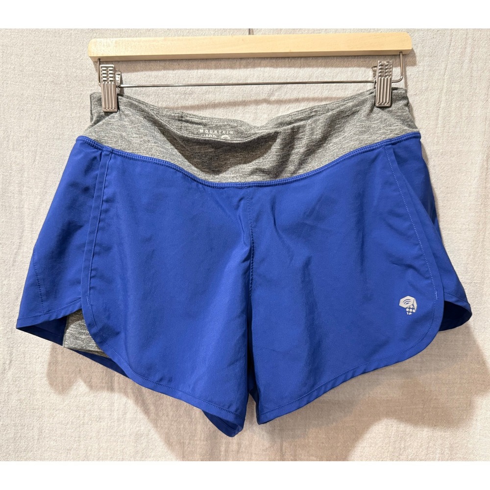 Mountain Hardwear Womens Blue Gray Trail Running Athletic Hiking Gym Shorts M